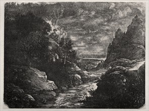 The Mountain Stream, 1871. Creator: Rodolphe Bresdin (French, 1822-1885).