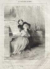 The Musicians of Paris, plate 6: If you knew how pretty you are!, 6 March 1841. Creator: Honoré Daumier (French, 1808-1879); Aubert.