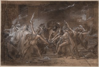 The Oath of the Seven Chiefs against Thebes, c. 1800. Creator: Anne-Louis Girodet de Roucy-Trioson (French, 1767-1824).