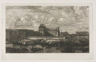 The Old Louvre from a Painting by Zeeman, 1651, 1866. Creator: Charles Meryon (French, 1821-1868).