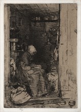 The Old Rag Woman, No. 10 from Twelves Etchings from Nature (The French Set), 1858. Creator: James McNeill Whistler (American, 1834-1903).
