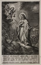 The Passion: Christ on the Mount of Olives. Creator: Hieronymus Wierix (Flemish, 1553-1619).