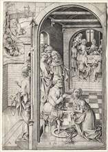 The Passion: Christ Washing the Feet of His Disciples. Creator: Israhel van Meckenem (German, c. 1440-1503).