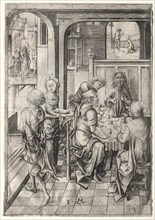 The Passion: Supper at Emmaus. Creator: Israhel van Meckenem (German, c. 1440-1503).