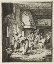 The Peasant settling his debt. Creator: Adriaen van Ostade (Dutch, 1610-1684).