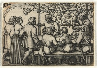 The Peasant Wedding or the Twelve Months: No. 8, 1546. Creator: Hans Sebald Beham (German, 1500-1550).