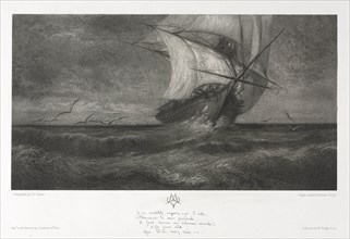 The Phantom Ship, or On the Waves, 1872. Creator: Theophile Narcisse Chauvel (French, 1831-1909); Lemercier & Cie..