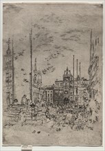 The Piazzetta, 1880. Creator: James McNeill Whistler (American, 1834-1903).