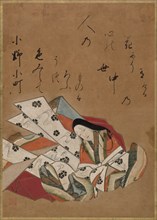 The Poetess Ono no Komachi, 17th Century. Creator: Shojo Shokado (Japanese, 1584-1639).