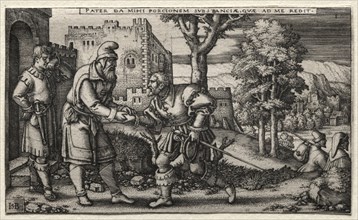 The Prodigal Son: Departure of the Prodigal Son. Creator: Hans Sebald Beham (German, 1500-1550).