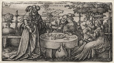The Prodigal Son: Wasting His Fortune. Creator: Hans Sebald Beham (German, 1500-1550).