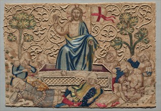 The Resurrection, from an Embroidered Altar Frontal: , 1375-1400. Creator: Unknown.