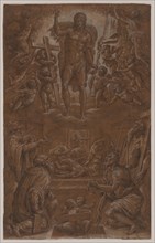 The Risen Christ Adored by Saints and Angels, 1566-1568. Creator: Giorgio Vasari (Italian, 1511-1574).