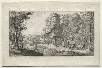 The Road at the Border of the Woods. Creator: Albert Flamen (Flemish, c. 1620-1669).