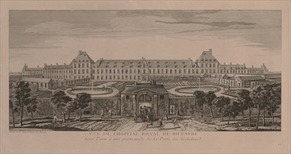 The Royal Hospital of Bicestre. Creator: Jacques Rigaud (French, 1681-1754).