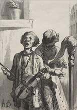 The Singers: Street Singers. Creator: Honoré Daumier (French, 1808-1879).