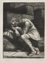 The Sleeping Beggar. Creator: Alphonse Legros (French, 1837-1911).