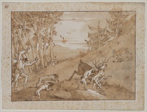 The Stag Hunt, 1790s. Creator: Giovanni Domenico Tiepolo (Italian, 1727-1804).