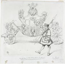 The Stagecoach for Parliamentary Purposes (recto) Study for Cab and Front Left Wheel...(verso). Creator: Edward Tennyson Reed (British, 1860-1933).