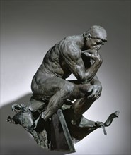 The Thinker, 1880-1881. Creator: Auguste Rodin (French, 1840-1917).