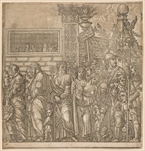 The Triumph of Julius Caesar: Procession of Men, Women and Children, 1593-99. Creator: Andrea Andreani (Italian, about 1558-1610).