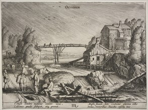 The Twelve Months: October. Creator: Jan van de Velde (Dutch, 1620-1662).