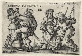 The Village Wedding: Egidius Herbstmon / Simon Weimon, 1546. Creator: Hans Sebald Beham (German, 1500-1550).