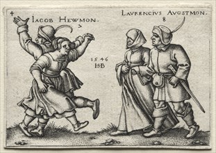 The Village Wedding: Jacob Hewmon / Lawrencius Augstmon, 1546. Creator: Hans Sebald Beham (German, 1500-1550).