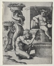 The Wine Press. Creator: Marcantonio Raimondi (Italian, 1470/82-1527/34).