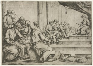The Young Christ Teaching in the Temple, c. 1653. Creator: Luca Giordano (Italian, 1634-1705).
