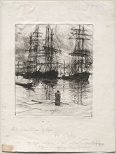 Three Ships, Venice, 1880. Creator: Otto H. Bacher (American, 1856-1909).