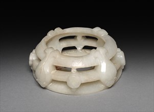 Three-Sectional Altar Group: Small Bowl with Carved Dragon (bottom section of base), 1644-1911. Creator: Unknown.