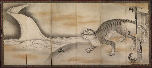 Tiger, early to mid-1600s. Creator: Soga Nichokuan (Japanese), attributed to.