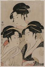 Tomimoto Toyohina, Takashimaya Ohisa, and Naniwaya Okita, c. 1794. Creator: Kitagawa Utamaro (Japanese, 1753?-1806).