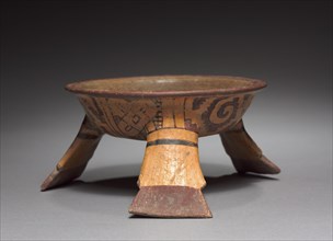 Tripod Bowl with Painted Underside, 1200-1519. Creator: Unknown.