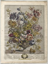 Twelve Months of Flowers: April, 1730. Creator: Henry Fletcher (British, active 1715-38).