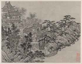 Twelve Views of Tiger Hill, Suzhou: Cloud-Climbing Pavilion, after 1490. Creator: Shen Zhou (Chinese, 1427-1509).