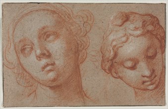 Two Female Heads, first half 17th century. Creator: Abraham Bloemaert (Dutch, 1564-1651).
