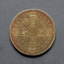 Two Guineas (reverse), 1687. Creator: Unknown.