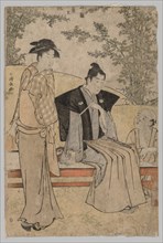 Two Lovers (from the series Brocades of the East in Fashion), 1752-1815. Creator: Torii Kiyonaga (Japanese, 1752-1815).