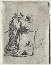 Two Tramps, a Man and a Woman, c. 1634. Creator: Rembrandt van Rijn (Dutch, 1606-1669).