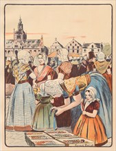 Un Marché en Zélande, 1898. Creator: Fernand Piet (French, 1869-1942); Imprimerie Champenois.