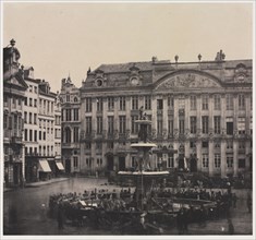 Untitled (Construction of Commemorative Fountain), July 1856. Creator: Louis Pierre Théophile Dubois de Nehaut (Belgian, 1799-1872).