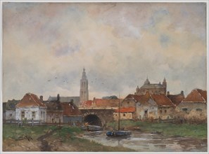 Upper Lock at Steenbergen, 1800s. Creator: Willem C Rik (Dutch).