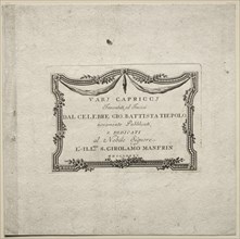 Various Caprices, 1785. Creator: Giovanni Battista Tiepolo (Italian, 1696-1770).