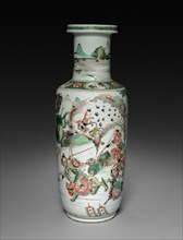 Vase with Decoration of Horsemen, 1622-1722. Creator: Unknown.