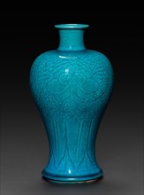 Vase with peacock blue glaze, 1662-1722. Creator: Unknown.