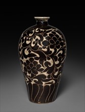 Vase with Peony Decoration: Cizhou ware, 11th-12th Century. Creator: Unknown.