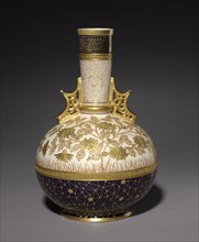 Vase, c. 1884-1887. Creator: Edward Lycett (American, 1833-1910); Faience Manufacturing Company (American).