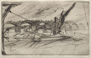 Vauxhall Bridge, 1861. Creator: James McNeill Whistler (American, 1834-1903).